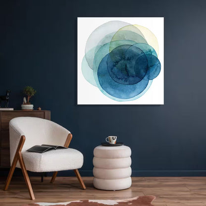 "Evolving Planets I" by EAD Art Coop Frameless Free-Floating Tempered Art Glass Wall Art