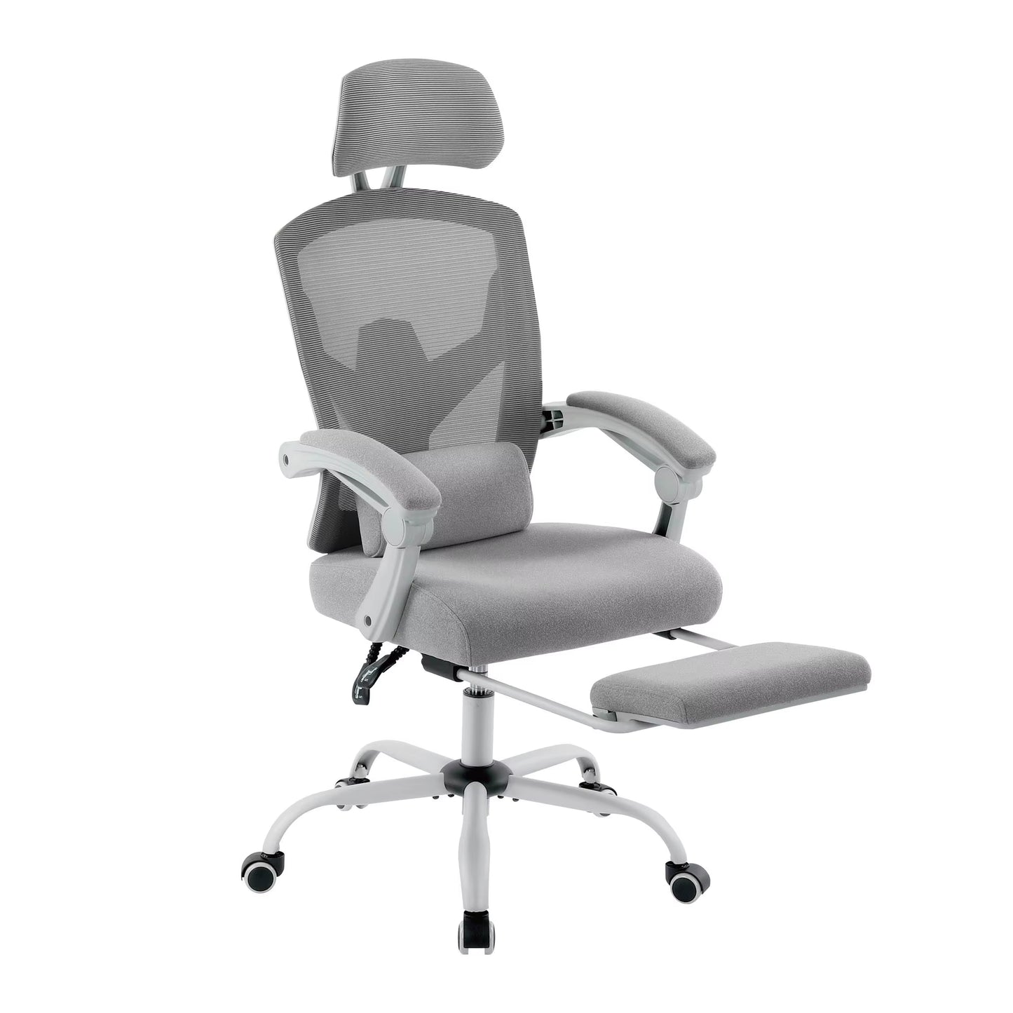 Ergonomic Reclining High Back Mesh Living Room Rocking Gaming Chair Computer Desk Swivel Rolling Lumbar Support Pillow