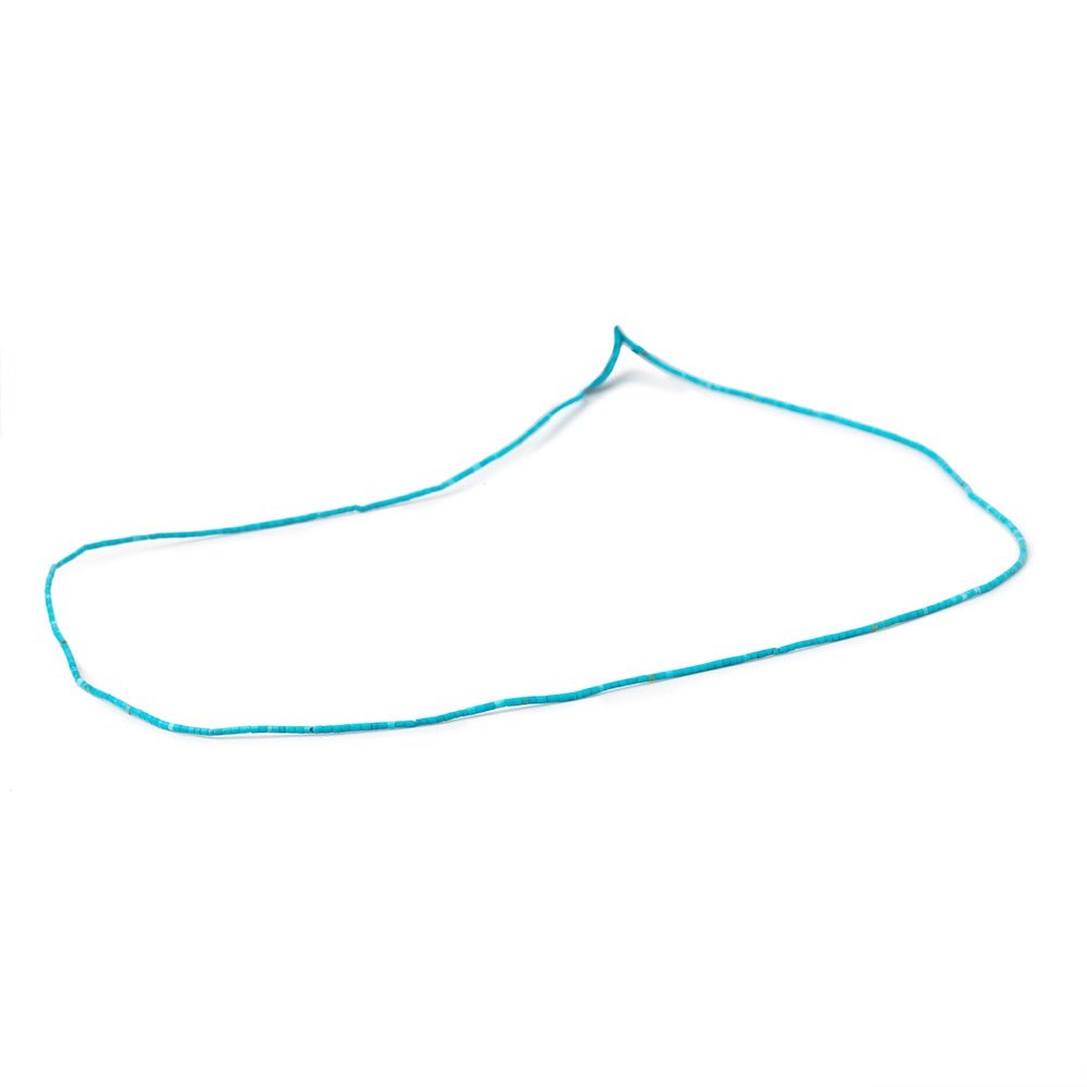 0.9mm Turquoise Howlite Handcut Plain Tube Beads 15.5 inch 350 pieces