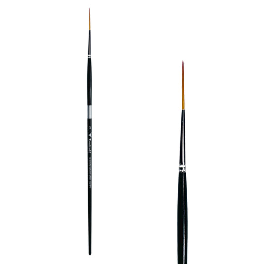 Trekell Golden Taklon Long Handle Artist Brush -  Size #0 Script Rigger