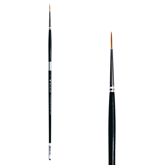 Trekell Golden Taklon Long Handle Artist Brush -  Size #0 Liner