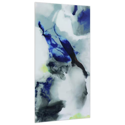 "Blue Splash" Frameless Free Floating Tempered Art Glass by EAD Art Coop Wall Art