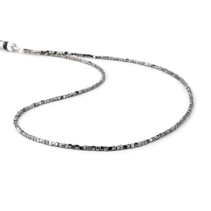 1-2mm Black Diamond Unfaceted Cube Beads 15 inch 255 pieces