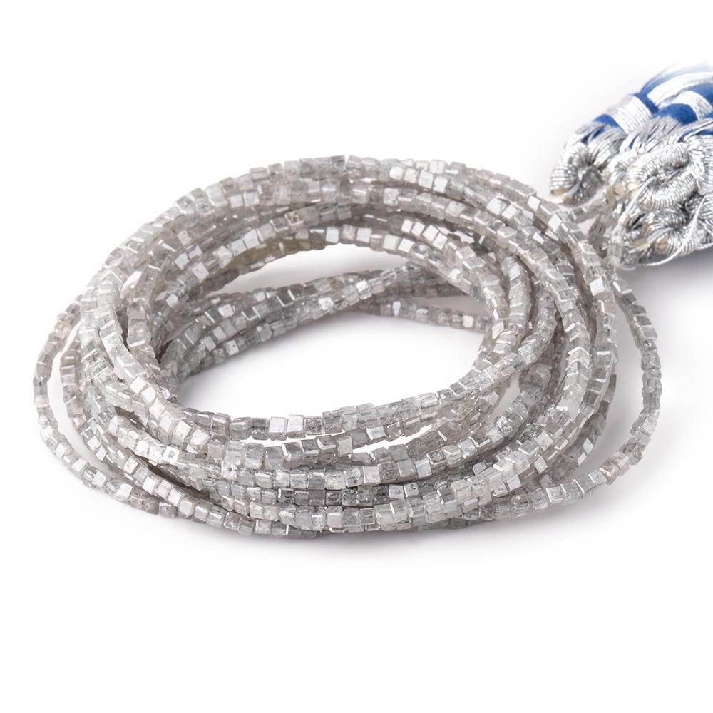 1-2mm Champagne Diamond Unfaceted Cube Beads 15 inch 255 pieces