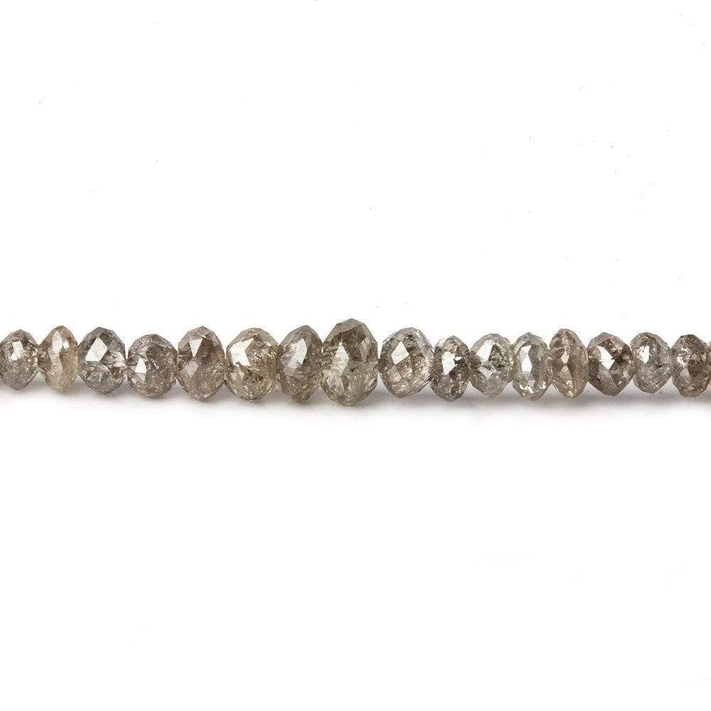 1-3mm Champagne Diamond Faceted Rondelle Beads 16 inch 310 pieces