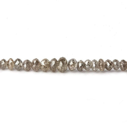 1-3mm Champagne Diamond Faceted Rondelle Beads 16 inch 310 pieces