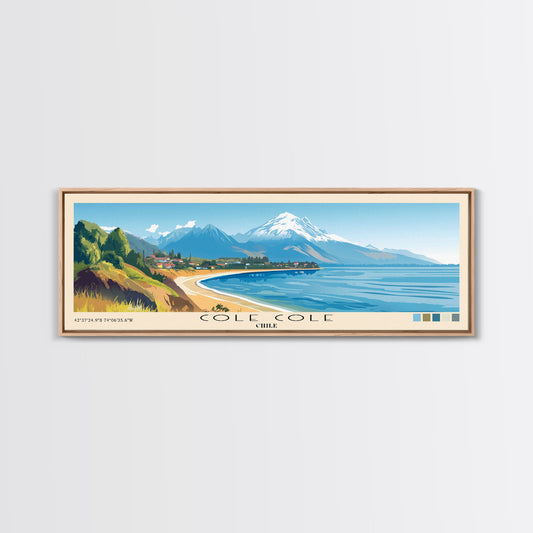 Cole Cole, Chile Panoramic Print, Vacation Gift, Chile Wall Art, Vacation Wall Art, Vacatation Memories, Beach Decor, Beach Or Lakehouse Art