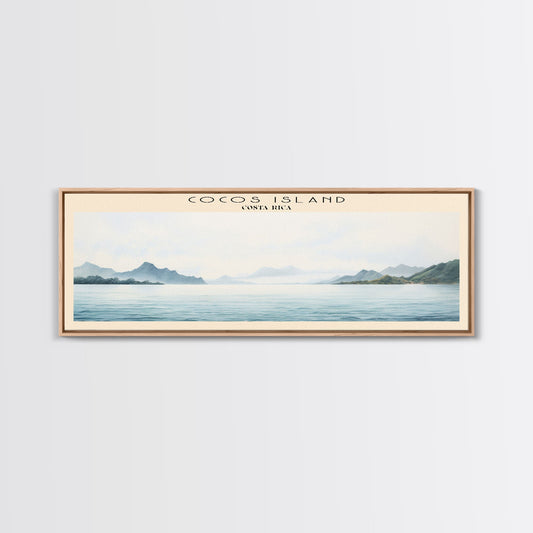Cocos Island COUNTRY | Framed Travel Poster Canvas Print | Trendy Wall Art | Watercolor Painting | Living Room Art | Unique Art