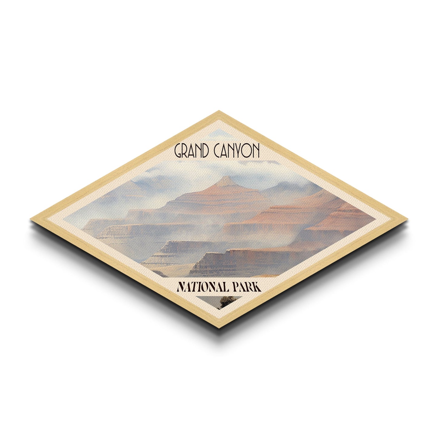 Grand Canyon National Park Travel Poster Canvas Texture Print, Travel Decor, Midcentury Modern Retro Decor Arizona Landscape