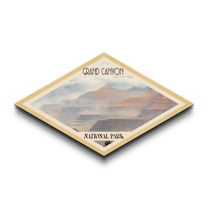 Grand Canyon National Park Travel Poster Canvas Texture Print, Travel Decor, Midcentury Modern Retro Decor Arizona Landscape