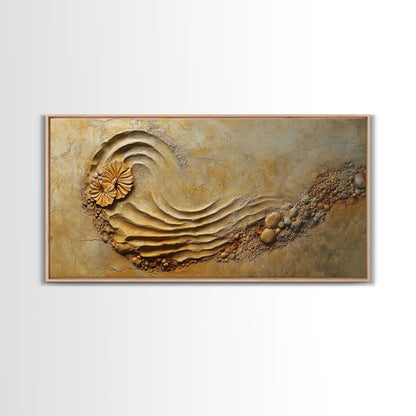 Textured Wave Art, Coastal Decor, Beach House Wall Art, Nautical Painting, Framed Canvas Print, Ocean Inspired Art, Rustic Wall Art