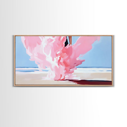 Pink Smoke Painting, Abstract Dreamy Art, Surreal Cloud Wall Decor, Soft Pastel Aesthetic, Modern Statement Piece, Canvas Print