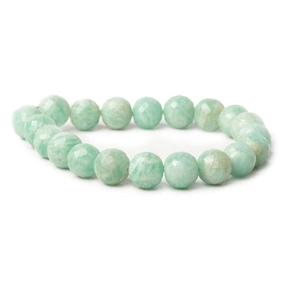 10-10.5mm Amazonite Faceted Round Beads 19 pieces