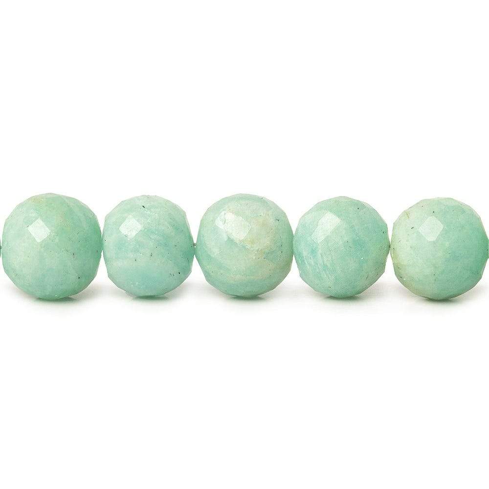 10-10.5mm Amazonite Faceted Round Beads 19 pieces