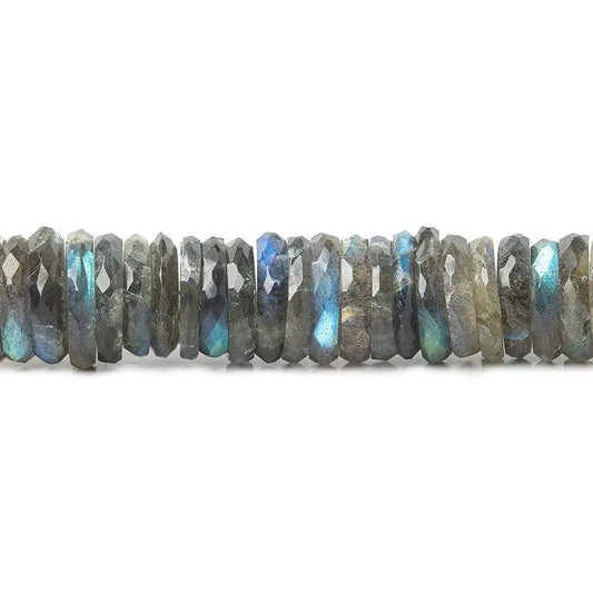 10-15mm Labradorite faceted heshi beads 7.25 inches 65 pieces