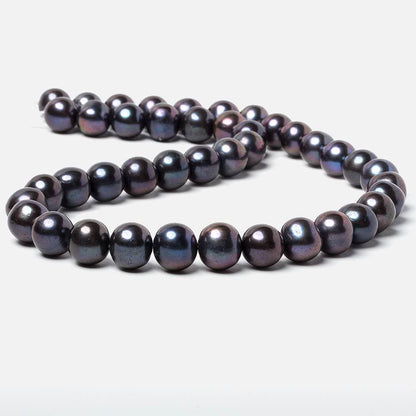 10-11mm Blue Peacock Off Round Freshwater Pearls, 15.5 inch, 42 pieces