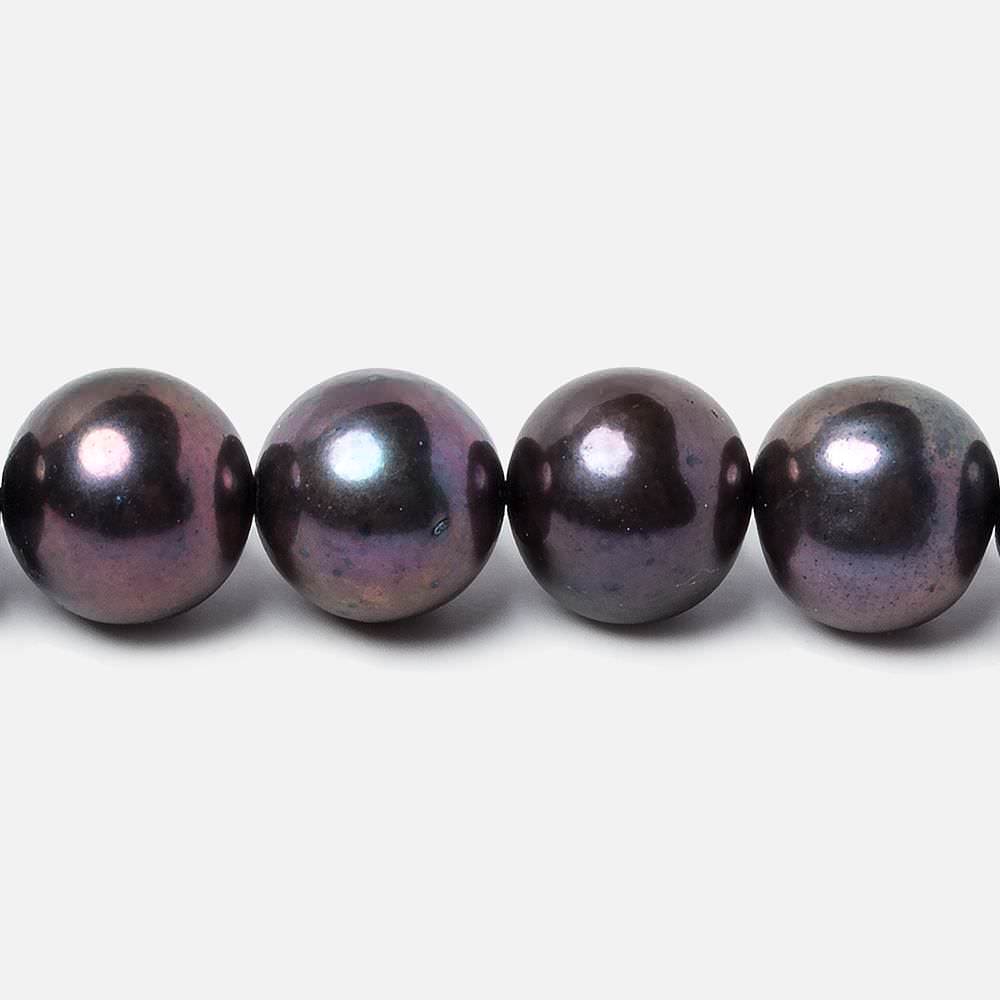 10-11mm Blue Peacock Off Round Freshwater Pearls, 15.5 inch, 42 pieces