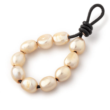 10-11mm Butter Yellow Large Hole Baroque Pearls Set of 10