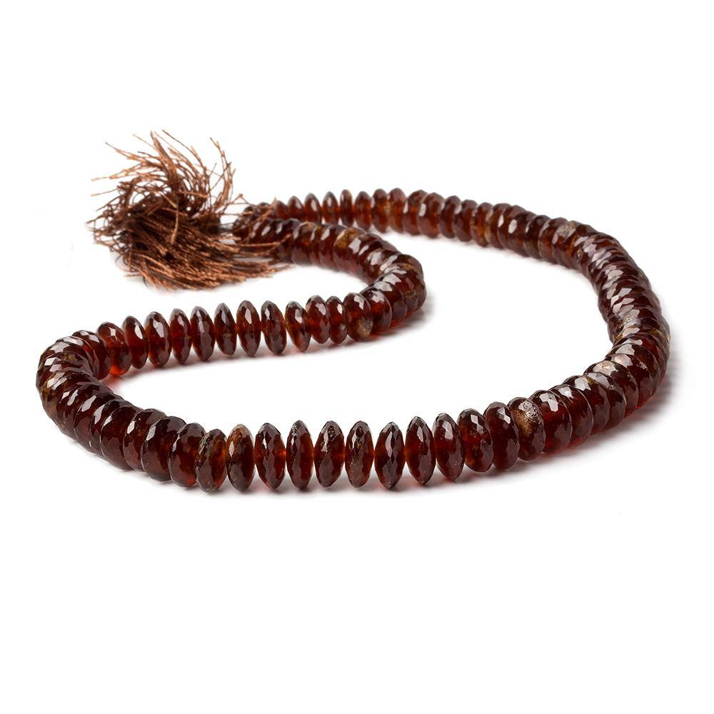 10-11mm Hessonite Garnet German Faceted Rondelle 16 inch 97 pieces