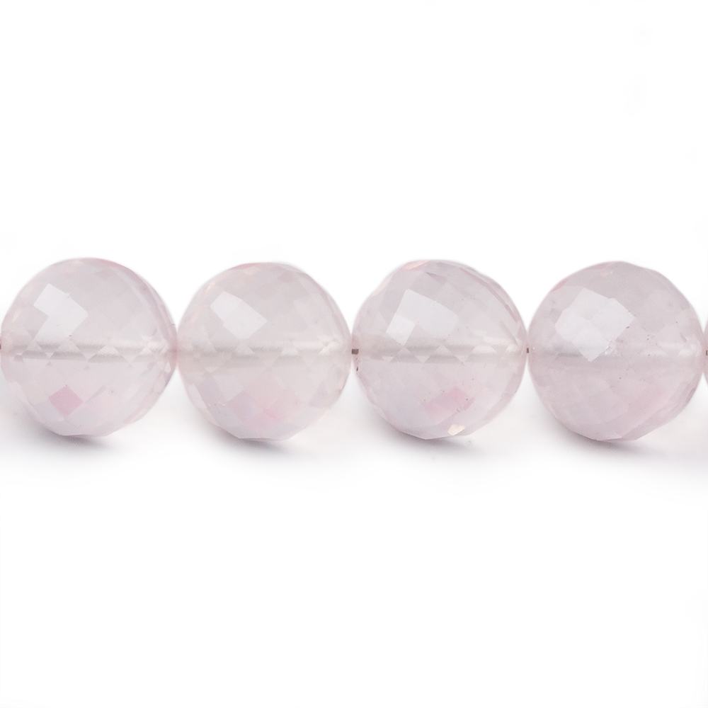 10-12mm Rose Quartz faceted round beads 16 inch 38 pieces AAA