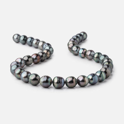 10-11mm Tahitian Saltwater Pearl Beads 16 inch 38 Pieces AA