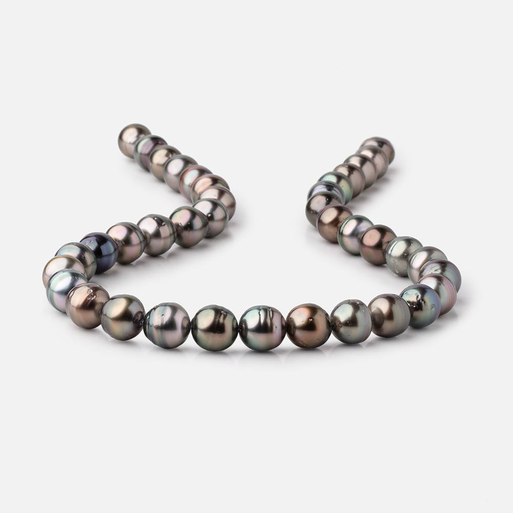 10-11mm Warm Tahitian Saltwater Pearl Beads 16 inch 38 Pieces AA