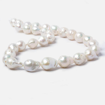 10-12mm Cream Ultra Baroque Freshwater Pearls 16 inch 28 pieces AA
