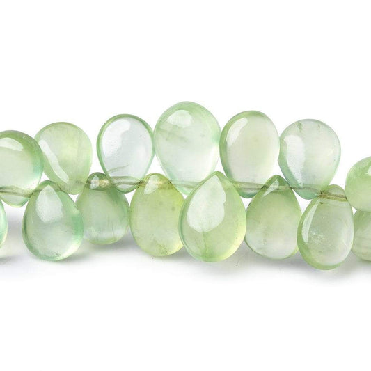 10-12mm Prehnite Plain Pear Beads 7.5 inch 46 pieces