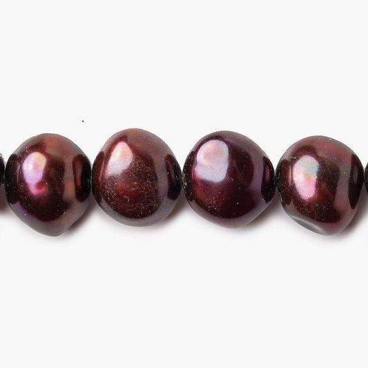 10-12mm Wine Baroque Pearls, 15 inch, 42 pieces