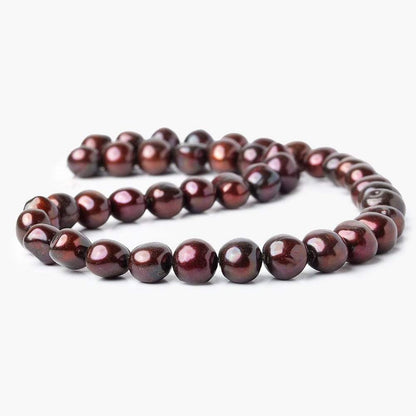 10-12mm Wine Baroque Pearls, 15 inch, 42 pieces