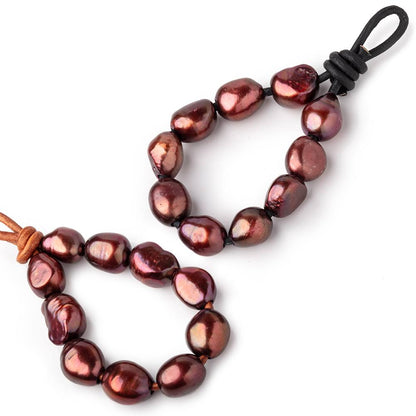 10-12mm Winterberry Large Hole Baroque Pearls Set of 10