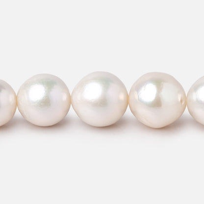10-13mm Creamy White Off Round Freshwater Pearls 16 inch 36 Beads AA