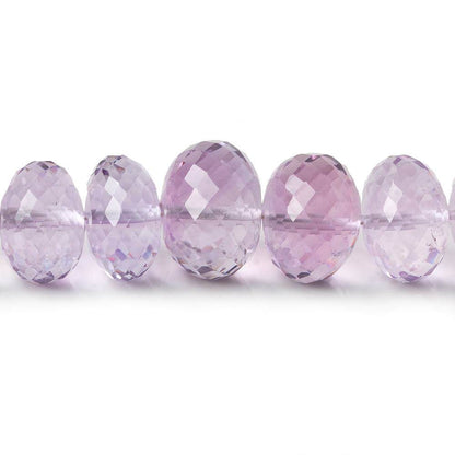 8-12mm Pink Amethyst Faceted Rondelle Beads 16 inch 51 pieces