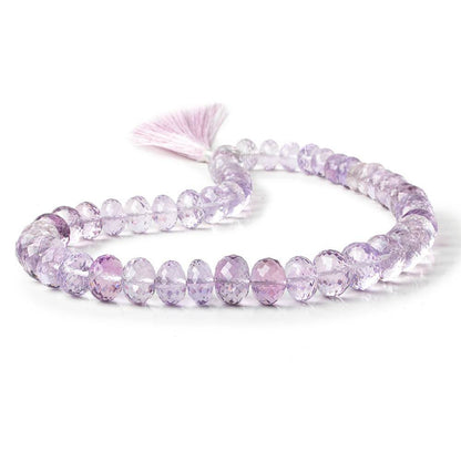 8-12mm Pink Amethyst Faceted Rondelle Beads 16 inch 51 pieces