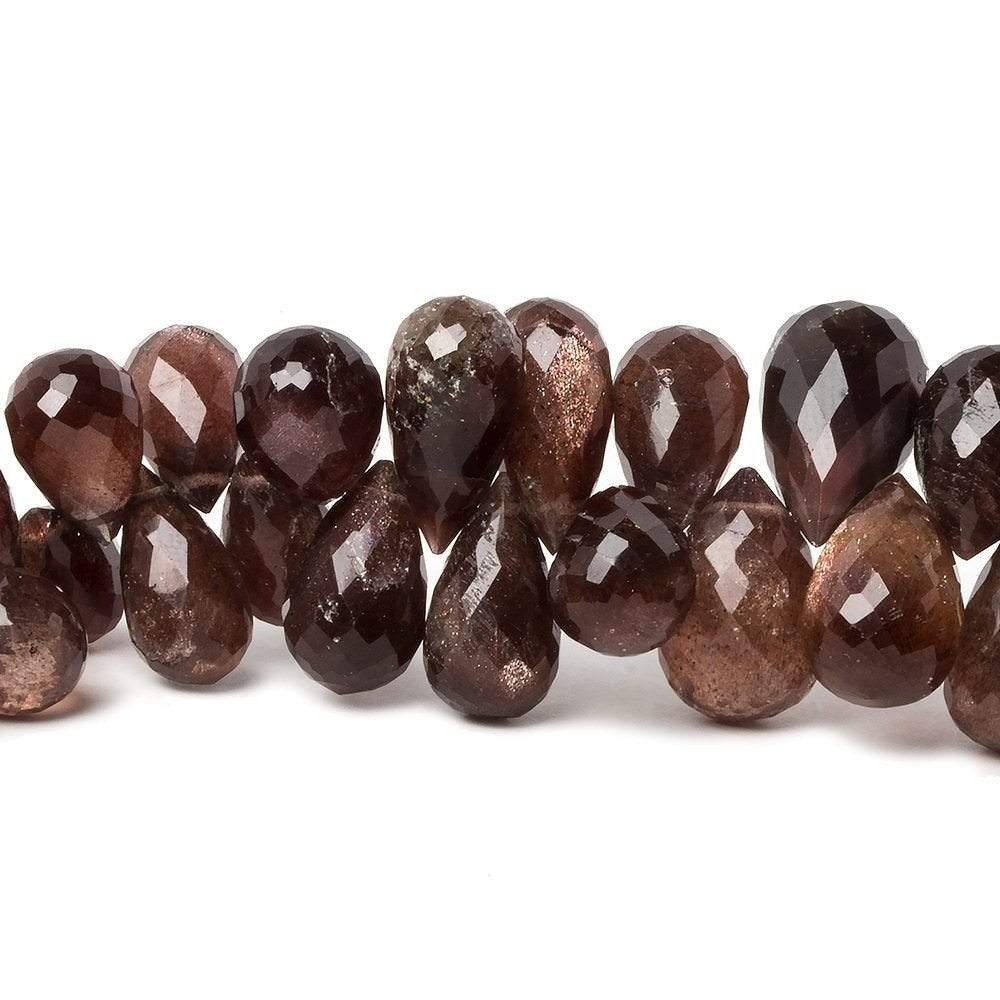 10-13mm Plum Scapolite Faceted Tear Drop Beads 7 inch 50 pieces