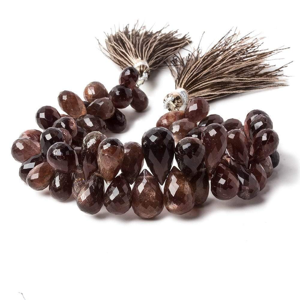 10-13mm Plum Scapolite Faceted Tear Drop Beads 7 inch 50 pieces