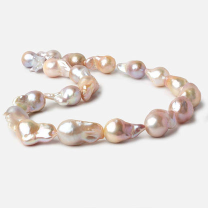 10-14mm Tri Color Ultra Baroque Freshwater Pearls 16 inch 19 pieces