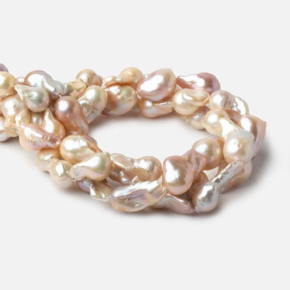 10-14mm Tri Color Ultra Baroque Freshwater Pearls 16 inch 19 pieces