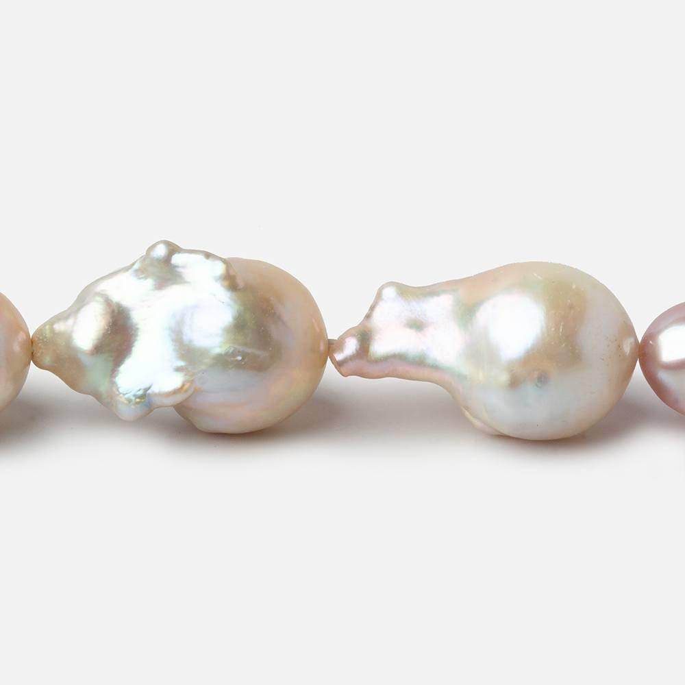 10-14mm Tri Color Ultra Baroque Freshwater Pearls 16 inch 19 pieces