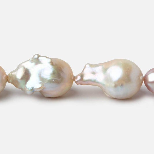 10-14mm Tri Color Ultra Baroque Freshwater Pearls 16 inch 19 pieces