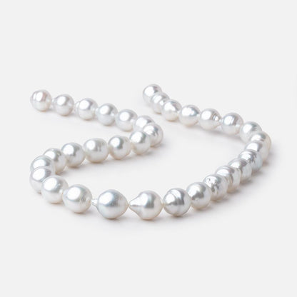10-14mm White South Sea Saltwater Pearls 16 inch 33 Beads AA