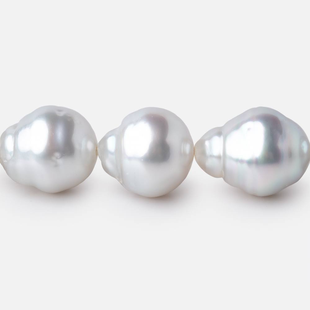 10-14mm White South Sea Saltwater Pearls 16 inch 33 Beads AA