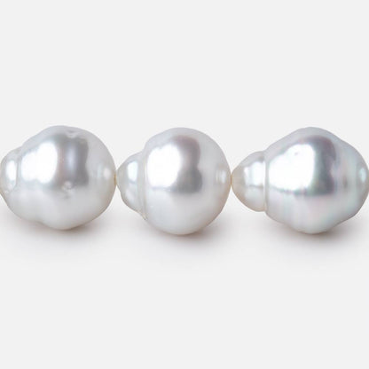10-14mm White South Sea Saltwater Pearls 16 inch 33 Beads AA