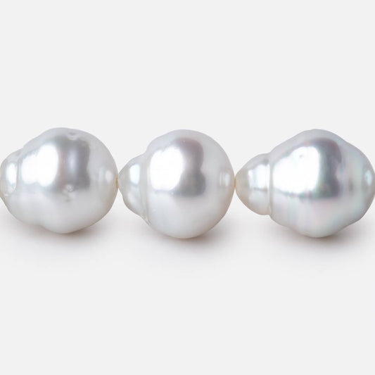 10-14mm White South Sea Saltwater Pearls 16 inch 33 Beads AA