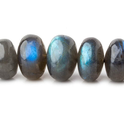 10-15mm Labradorite plain rondelle beads 17 inch 58 pieces AA