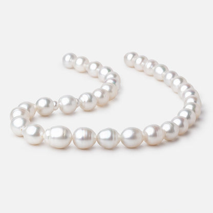 10-15mm White South Sea Saltwater Pearls 16 inch 33 Beads AA