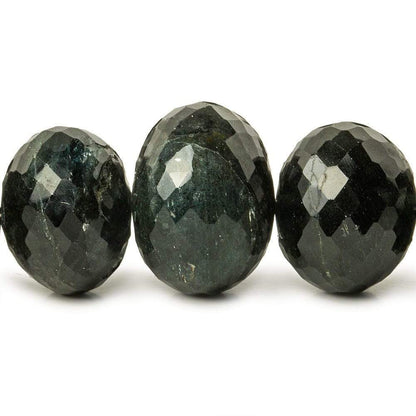 10-16mm Moss Aquamarine Faceted Rondelle Beads 16 inch 49 pieces