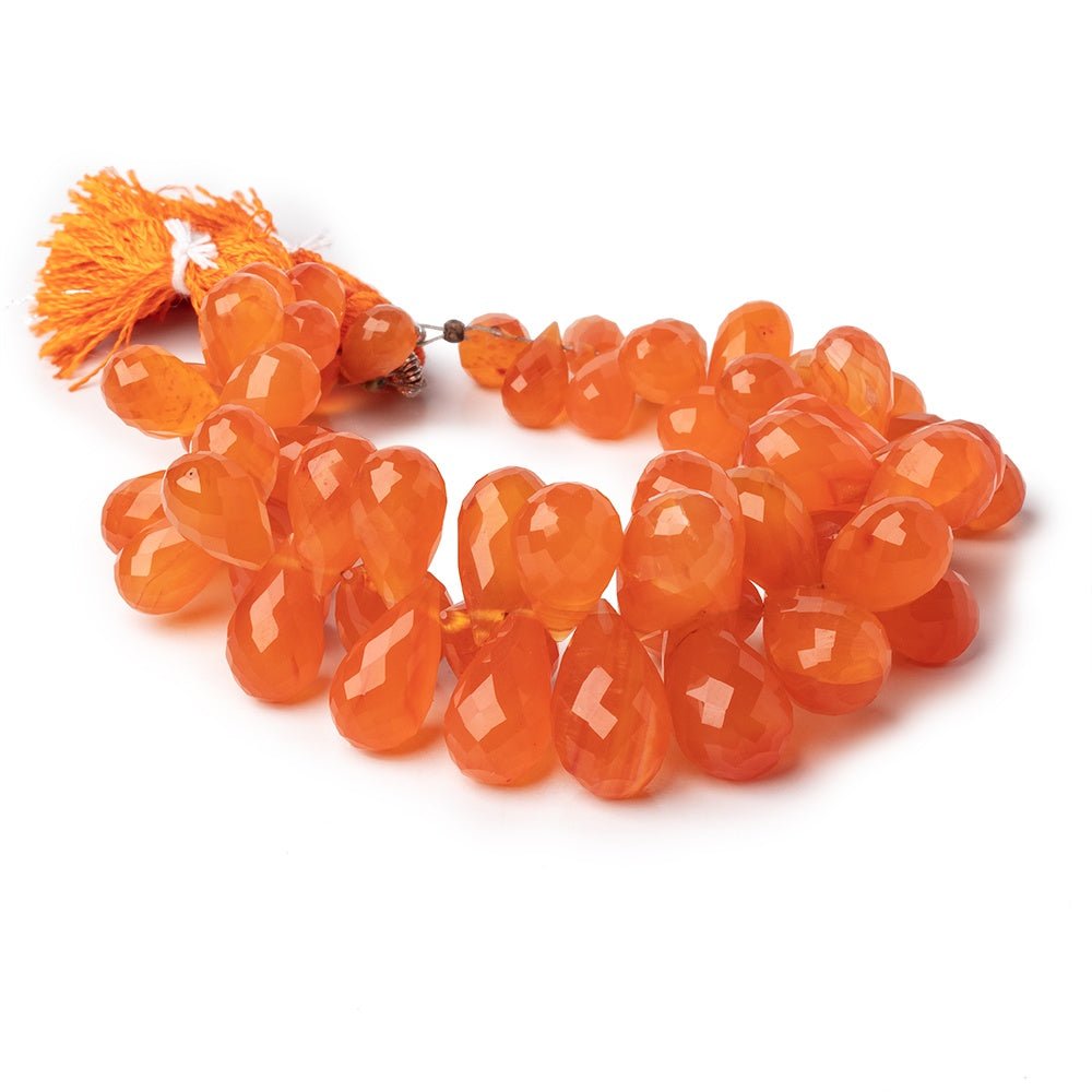 10-17mm Carnelian Faceted Tear Drop Beads 7 inch 60 pieces