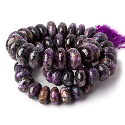 10-17mm Charoite Plain Rondelle Beads 18 inch 56 pieces