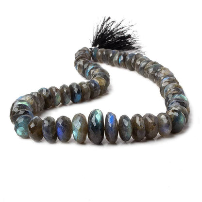 10-19mm Labradorite Faceted Rondelle Beads 16 inch 60 pieces